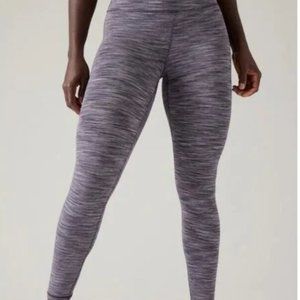 Athleta M Transcend Textured 7/8 Tight Leggings Size Medium Nova Dye Violet